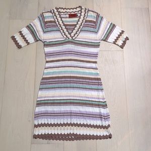 Missoni foulard multi colored knit dress